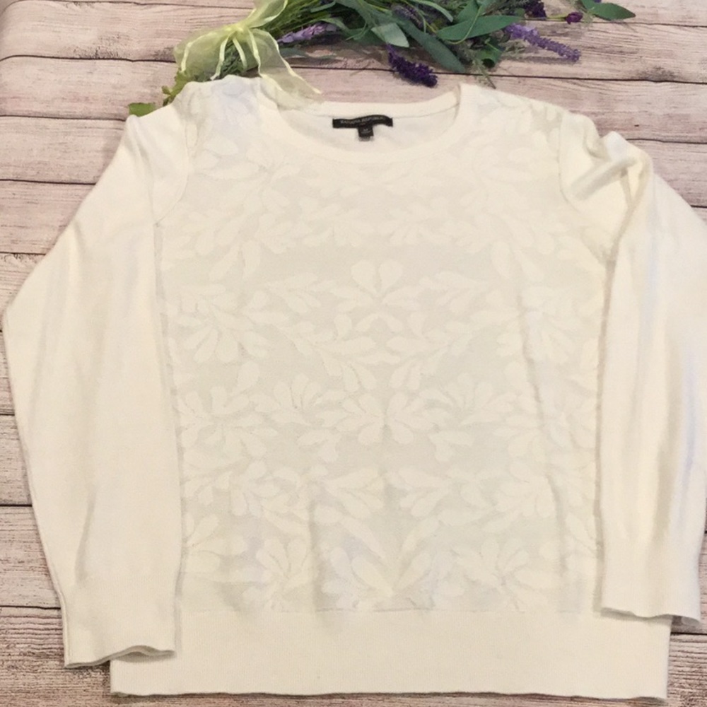 Banana Republic New but no tags, white crewneck sweater.